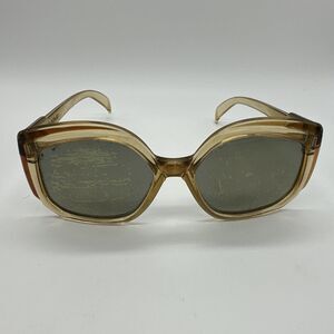 Cool Ray 137 Oversized Retro Fun Sunglasses 1960s Vtg Tawny Brown Plastic READ